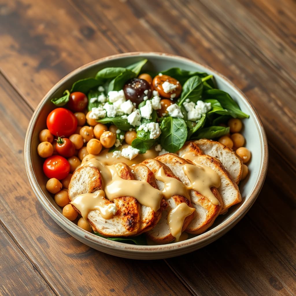 Mediterranean Chickpea & Spinach Power Bowl